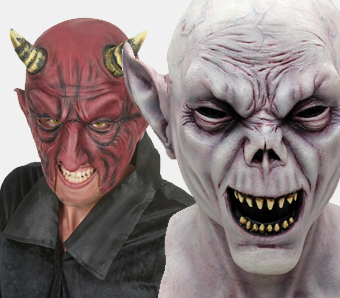 Grusel Maske /"Gesicht 21/" natur Halloween Schocker